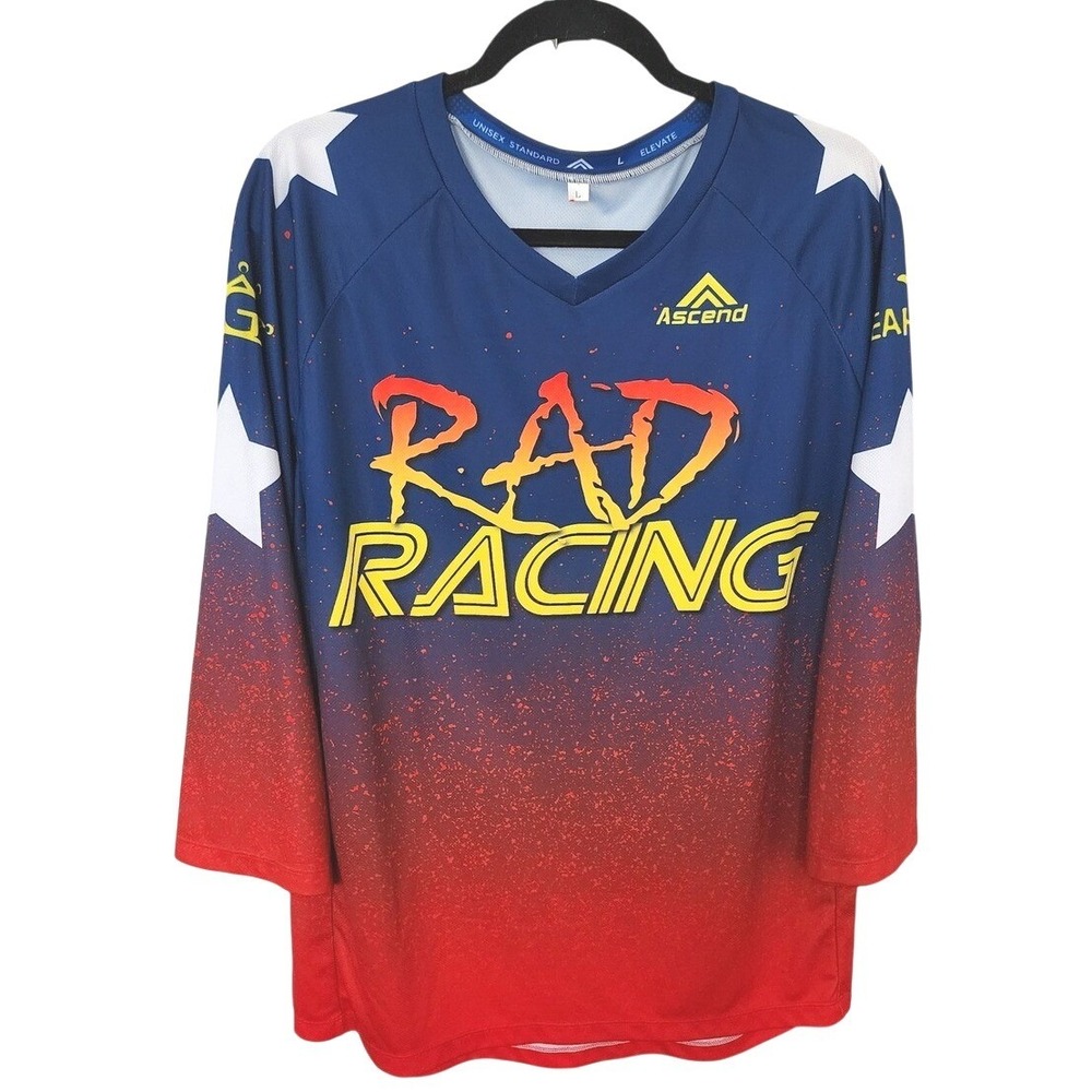 Ascend Sportswear Rad Racing Team Shrowdy Jersey Blue Red Yellow L Blokecore